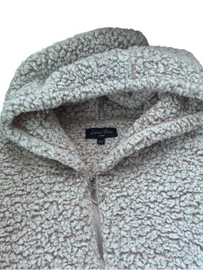 Love Tree Cream Teddy Jacket with Hood